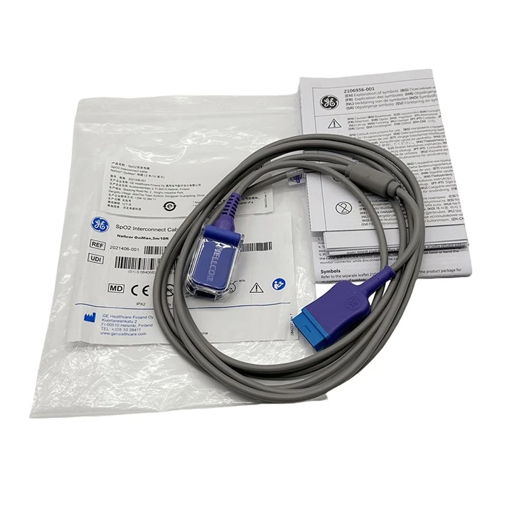 Original GE SPO2 Cablu de extensie Nellcor Oximax 2021406-001