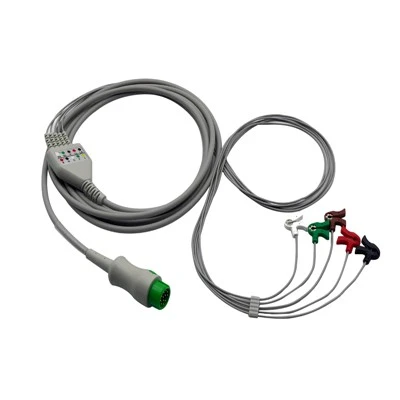 Cablu ECG Mindray 12pin 5 derivații Clip pentru nou-născuți AHA