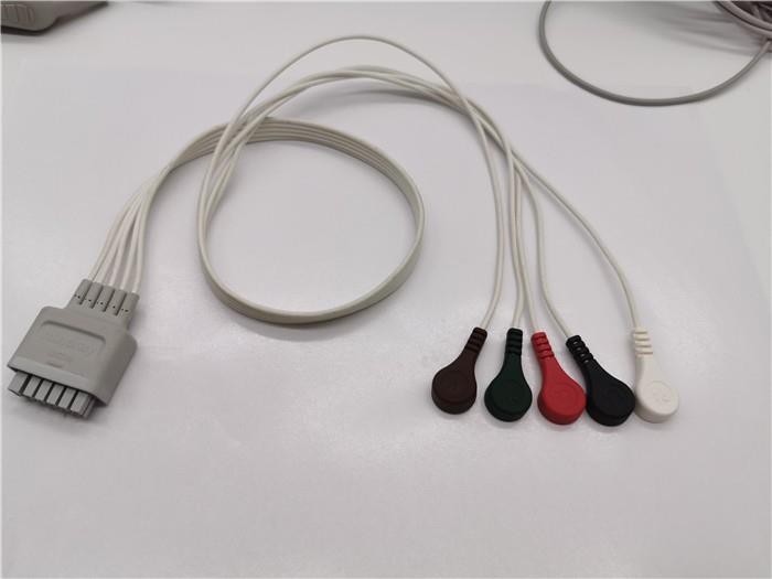 Marquette AHA/ IEC ECG Lead Wires 5 Leads Snap