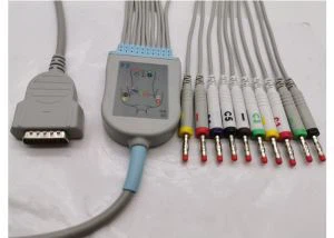 Cablu EKG compatibil direct cu conexiune GE Healthcare Marquette