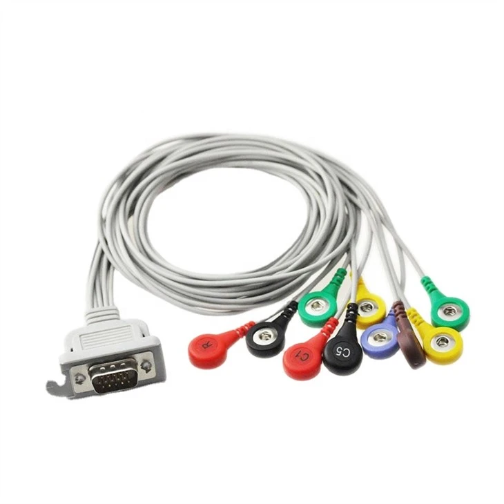 Schiller ECG Holter Cablu 10 Conduce IEC Snap